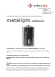 Metalight Classic Installation and Operating