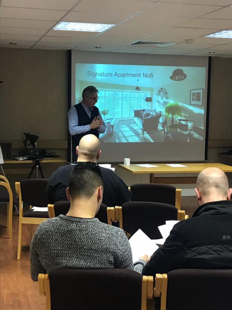 Delegates in a meeting room