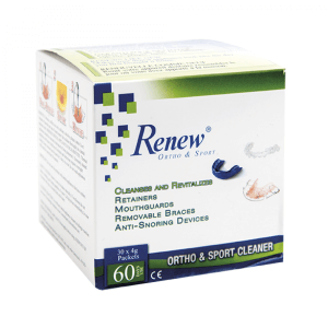 Box of Renew ortho and sport cleaner sachets